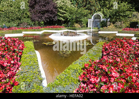 Die Star-Teich Butchart Gardens in der Nähe von Victoria Vancouver Island British Columbia, Kanada Stockfoto