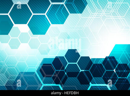 Digital gradient Konzeptbild Sechseck gestreifte Business-Technologie-Hintergrund für Unternehmensmarken, Präsentation, Grafik-Design. Stockfoto