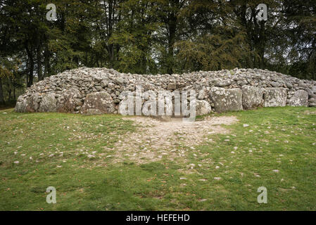 North East Ganggrab im Schloten Cairns in Schottland. Stockfoto