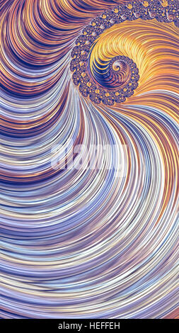 Fraktale Spirale - abstrakt Digital erzeugte Bild Stockfoto