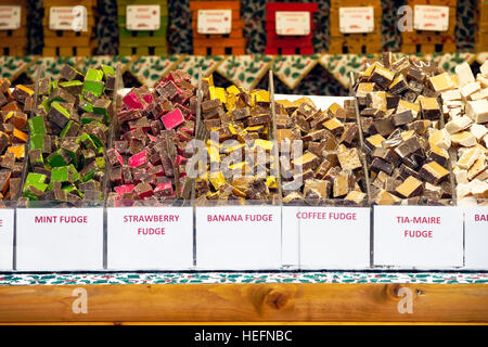 Sorten von Fudge Sackler Wintermarkt Southbank Centre in London Stockfoto