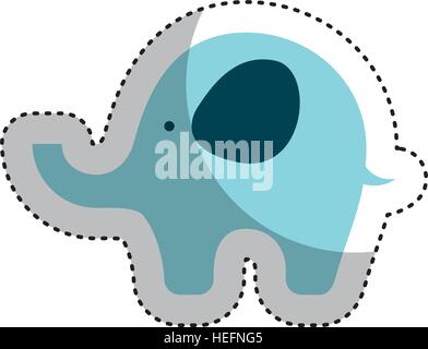 niedliche Elefanten baby-Symbol-Vektor-Illustration-design Stock Vektor