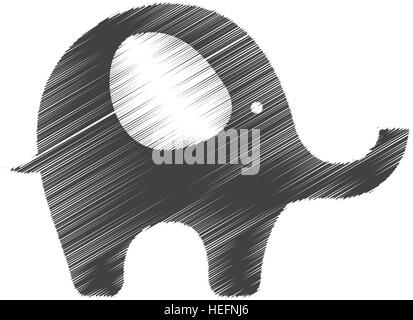 niedliche Elefanten baby-Symbol-Vektor-Illustration-design Stock Vektor