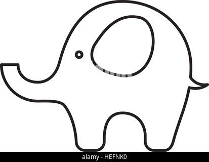niedliche Elefanten baby-Symbol-Vektor-Illustration-design Stock Vektor