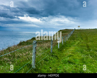 Duncansby Head Leuchtturm, John o' Groats, Caithness, Schottisches Hochland, Schottland Stockfoto