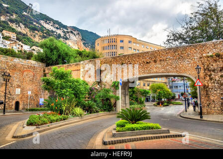 Zerlumpten Personal Tore in Gibraltar Stockfoto