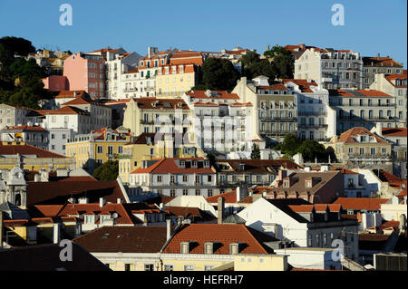 Überblick über den Dächern der Hauptstadt, Alfama, Lissabon, Lissabon, Portugal Stockfoto