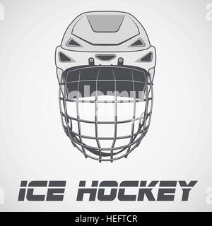 Eishockey Helm Skizze Stock Vektor