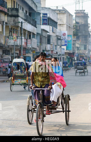 Khulna: Fahrrad-Rikscha, Division Khulna, Bangladesh Stockfoto