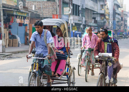 Khulna: Fahrrad-Rikscha, Division Khulna, Bangladesh Stockfoto