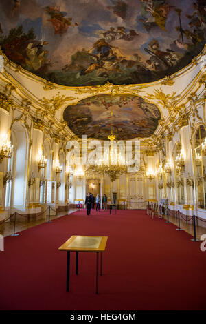 Barocke Ballsaal, Schloss Schönbrunn, Wien, Österreich Stockfoto