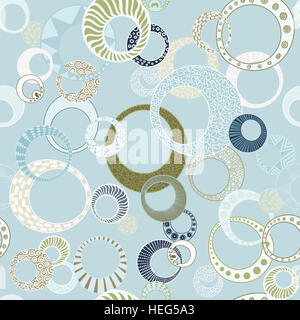 Geometrischen Kreisen wiederholen, nahtlose Muster Stockfoto