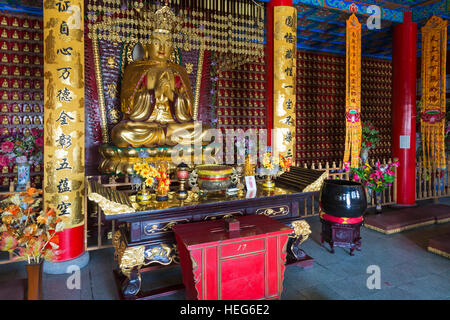 Innere des Nord-Wudang-Tempel, Shizuishan, Ningxia, China Stockfoto