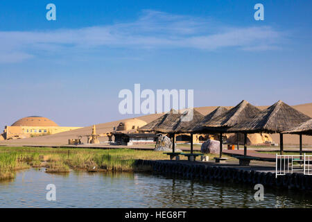 Feuchtgebiete am Sand Lake, Shizuishan, Ningxia, China Stockfoto