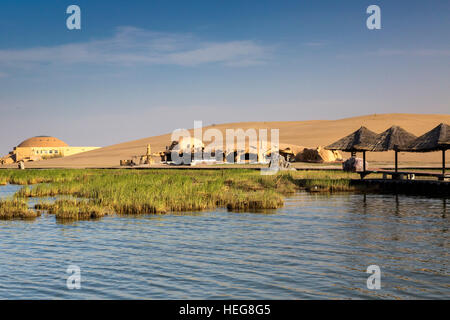 Feuchtgebiete am Sand Lake, Shizuishan, Ningxia, China Stockfoto