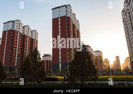 Gebäude im Stadtzentrum von Yinchuan, Ningxia, China Stockfoto