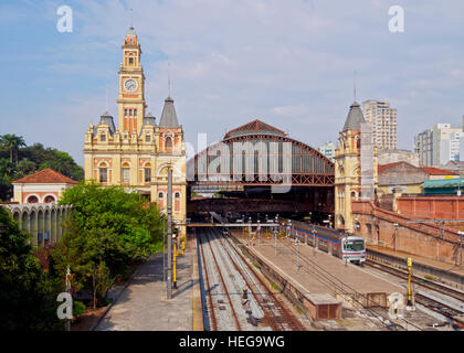 Brasilien, Bundesstaat Sao Paulo, São Paulo, Blick auf die Luz-Station. Stockfoto