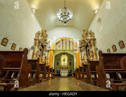 Brasilien, Bundesstaat Rio de Janeiro, Paraty, Innenansicht der Nossa Senhora do Rosario e São Benedito Kirche. Stockfoto