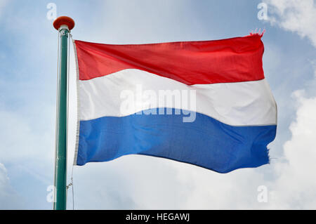 Niederlande-Fähnchen im Wind im freien Stockfoto