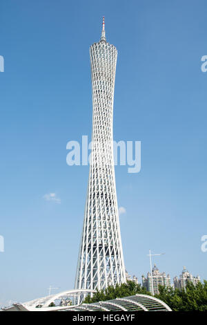 Guangzhou Canton Tower, tagsüber Blick, Guangdong Provinz, China Stockfoto