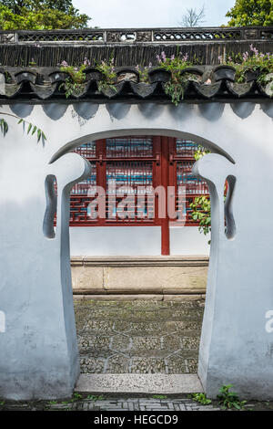 Shanghai, China - 7. April 2013: Detail des historischen Yuyuan Gartens erstellt im Jahr 1559 von Pan Yunduan in Shanghai China Stockfoto