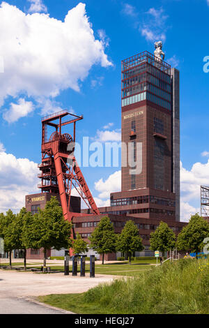 Deutschland, Gelsenkirchen, Nordstern Park, ehemalige Zeche Nordstern, heute ein öffentlicher Park und Abrechnung für Firmen und Büros Stockfoto