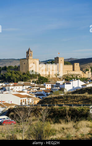 Die Alcazaba, maurische Festung, Burg, Antequera, Provinz Málaga, Andalusien, Spanien. Stockfoto