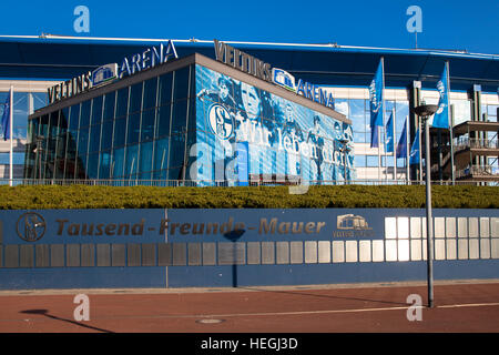 Deutschland, Gelsenkirchen, die tausend-Freunde-Mauer am Fußballstadion Veltins-Arena Stockfoto