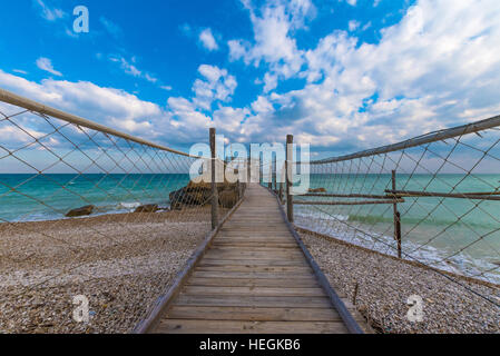 Trabocchi Küste in den Abruzzen (Italien) Stockfoto