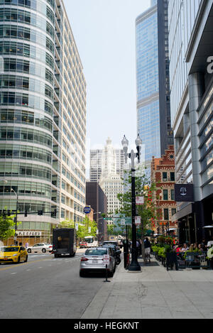 Kinzie Street, Downtown Chicago, Cook County, Illinois, USA Stockfoto