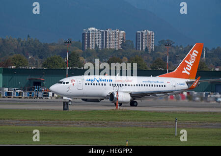 Air North Yukon Territorien Flug am Flughafen Süd Vancouver, BC. Kanada.  SCO 11.286. Stockfoto