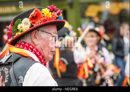 Musiker bei The Annual fegt Festival in Rochester Kent. Stockfoto