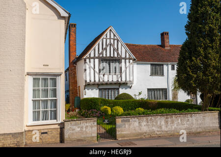 Halbe Fachwerk Häuser in Lavenham Suffolk Stockfoto