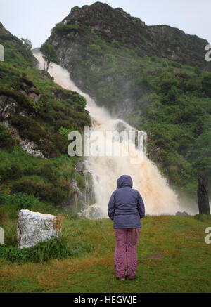 Assarnacally Wasserfall, Donegal Stockfoto