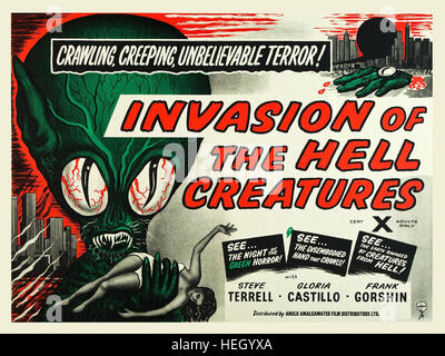 INVASION von der Hölle Kreaturen (aka Invasion der Untertasse Männer) 1957 AIP Science-Fiction-film Stockfoto