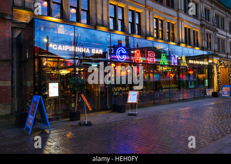 CABANA-Caipirinha-Bar im Corn Exchange Building (auch bekannt als The Triangle) in Manchester. Stockfoto