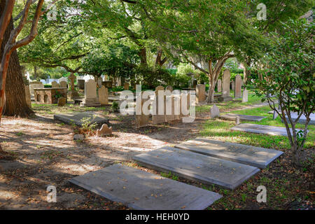 Historic St. Philip Episcopal Church Cemetery Gräber Tanzmarathons viele berühmte Leute in Charleston, SC Friedhof beigesetzt Stockfoto