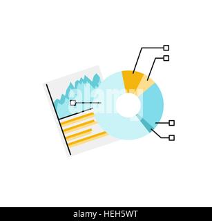 Datentools finanzieren Diagramm und Grafik. Diagramm und Grafik, Diagramm Daten Unternehmensfinanzierung, Graph Bericht, Informationen, Daten Stock Vektor