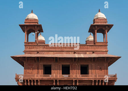 Diwan-i-Khas (Private Audienzhalle oder Jewel House), Fatehpur Sikri, Indien Stockfoto