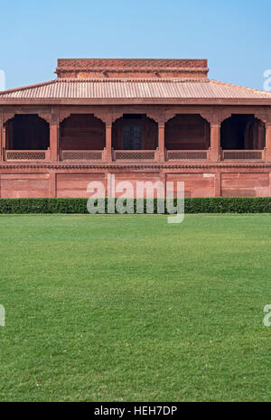 Diwan-i-Aam Hof, Fatehpur Sikri, Indien Stockfoto