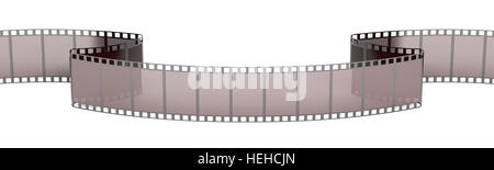 Film Strip Closeup, 3D-Rendering isolierten auf weißen Hintergrund Stockfoto