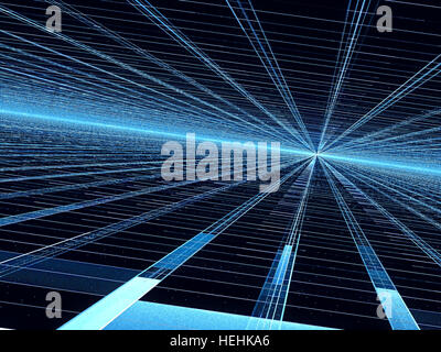 Perspektive-Hintergrund - abstrakt Digital erzeugte Bild Stockfoto