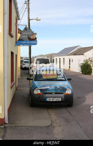 Skellig Reisen beworbenen im Dorf Portmagee, County Kerry. Stockfoto