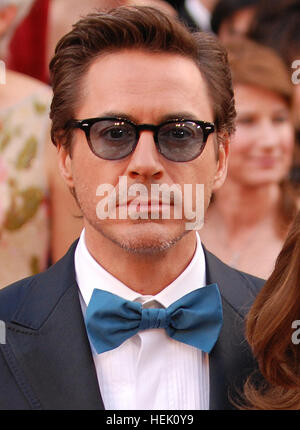 Robert Downey Jr. und Frau Susan kommen bei der 82. Oscarverleihung 7. März 2010 in Hollywood. Robert Downey Jr. 2010 Stockfoto