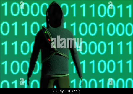 Ein Hacker Infiltration Stockfoto