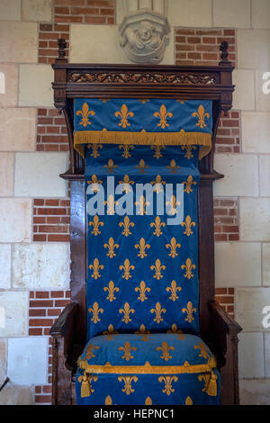 SCHLOSS VON AMBOISE, AMBOISE, FRANKREICH - CA. JUNI 2014 Stockfoto