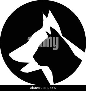 Veterinär-logo Stock Vektor