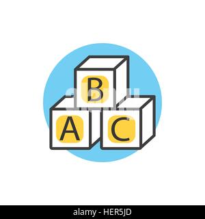 Zurück zu Schule Symbol 3d isometrische Konzept. Schule und zurück zu Schule Hintergrund, Schulmaterial, Konzept Bildung, symbol Stock Vektor