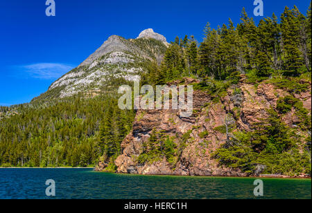 Kanada, Alberta, Waterton Lakes National Park, Upper Waterton Lake Stockfoto