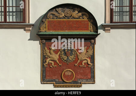 Wappen-Panel von Ferdinand i., Schweizer Flügel, Hofburg Palast, Wien, Österreich Stockfoto